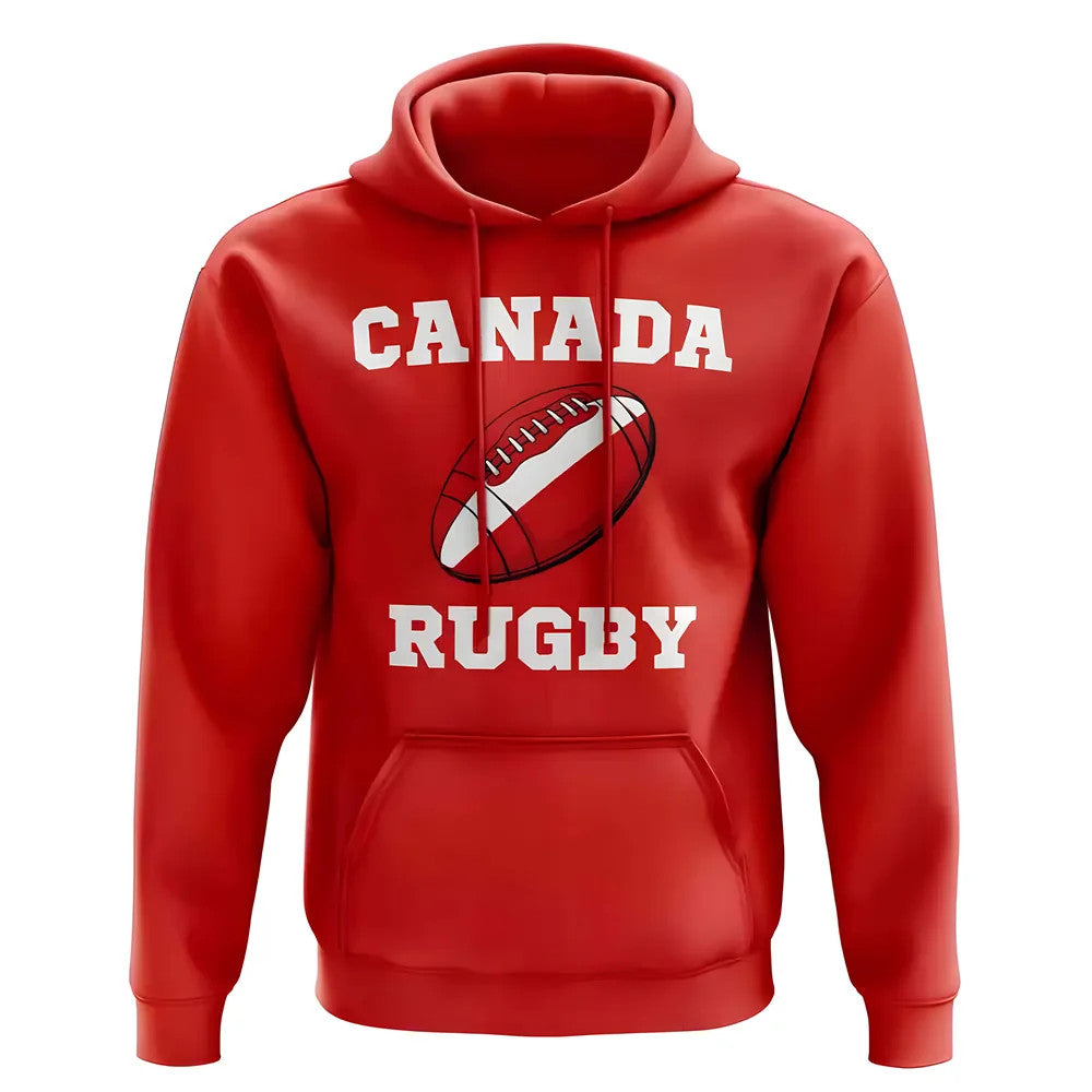 Canada Rugby Ball Hoody (Red)_1