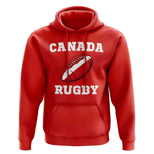 Canada Rugby Ball Hoody (Red)_1