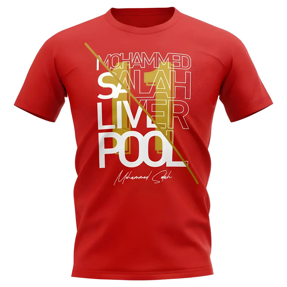 Mo Salah Liverpool Graphic Signature T-Shirt (Red)_1
