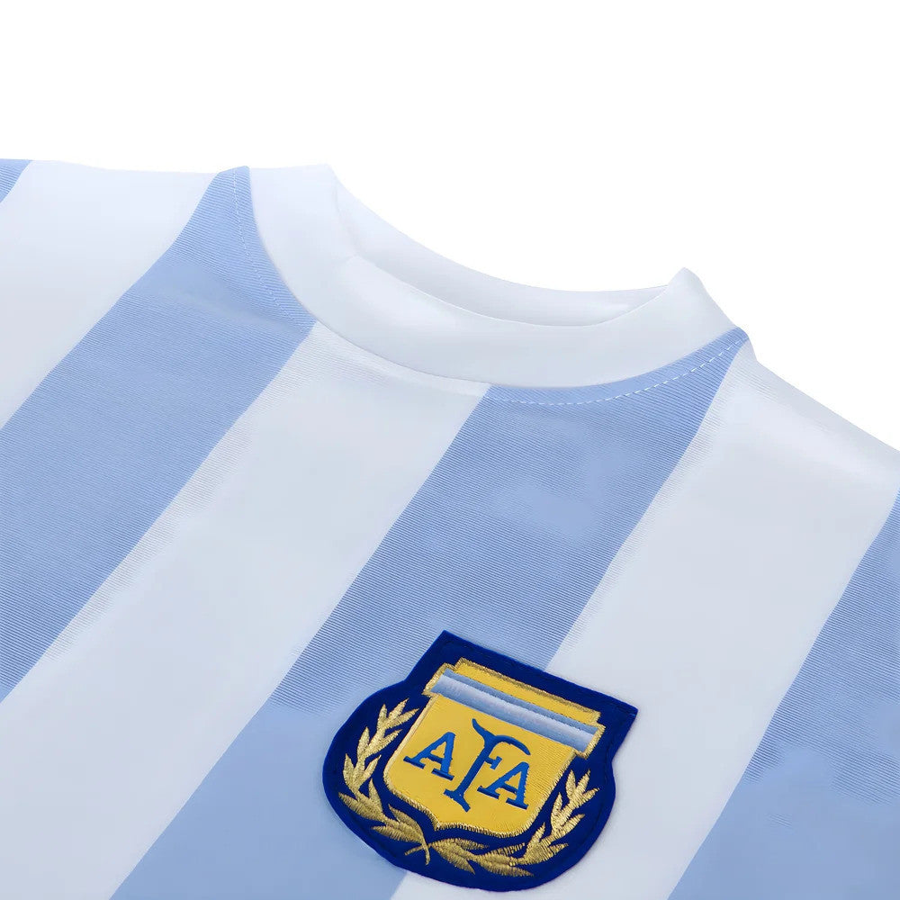 Argentina 1986 World Cup No 10 Retro Football Shirt_3