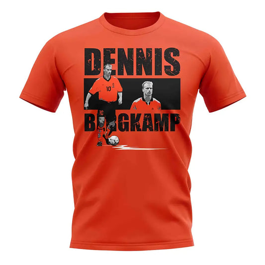 Dennis Bergkamp Player Collage T-Shirt (Orange)_0