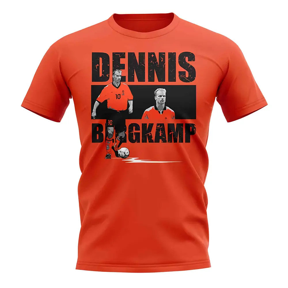 Dennis Bergkamp Player Collage T-Shirt (Orange)_1
