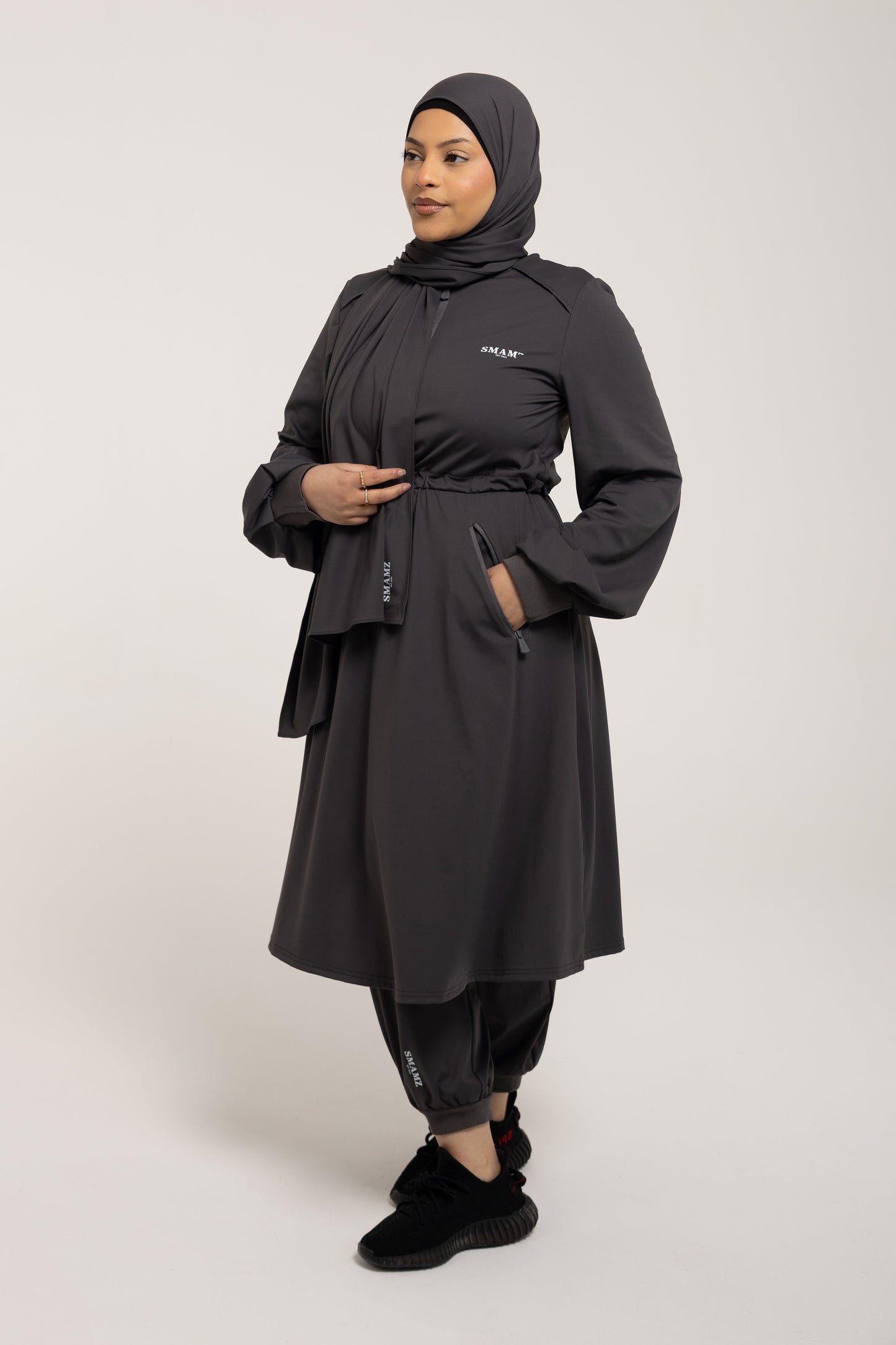 SMAMZ Modest Gymwear Full Set Grey