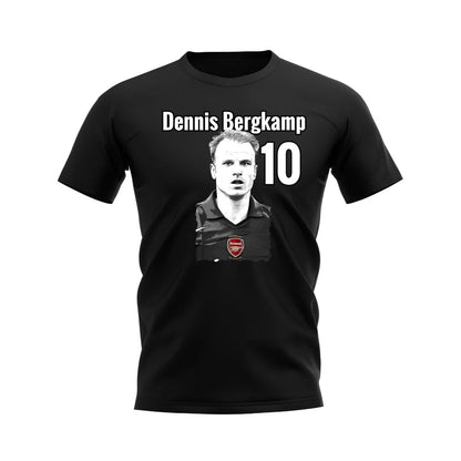 Dennis Bergkamp Arsenal Profile T-shirt (Black)_1