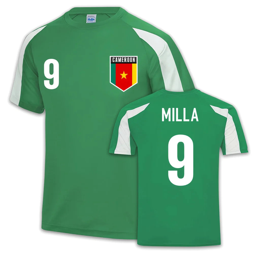 Cameroon Sports Training Jersey (Roger Milla 9)_1