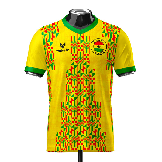 Ghana Heritage Football Jersey (Wolvate) Adult Short Sleeve_0