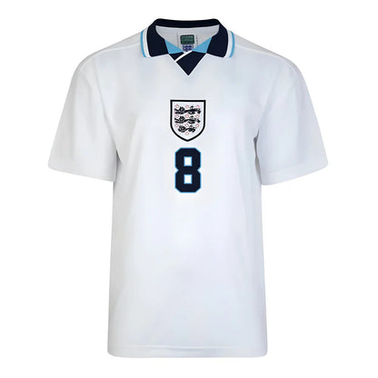 Score Draw England Euro 1996 Home Shirt (Gascoigne 8)_0