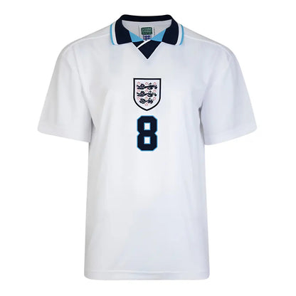 Score Draw England Euro 1996 Home Shirt (Gascoigne 8)_1