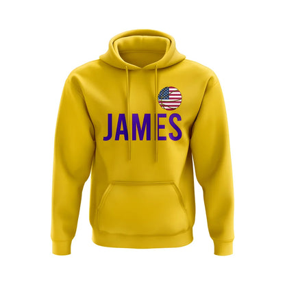 Lebron James USA Name Hoody (Yellow)_1