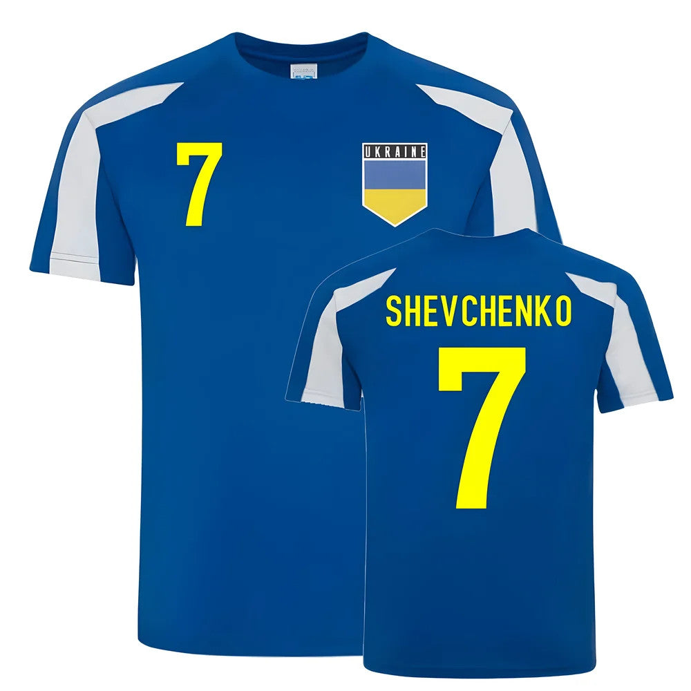 Andriy Shevchenko Ukraine Sports Training Jersey (Blue)_1