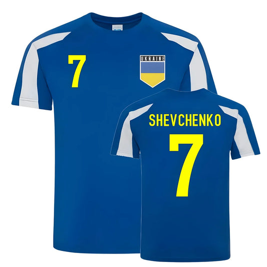 Andriy Shevchenko Ukraine Sports Training Jersey (Blue)_1