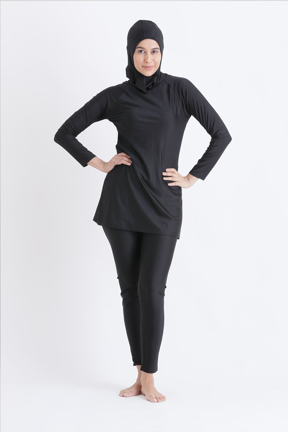 Ameera Modest Black Swimwear Set