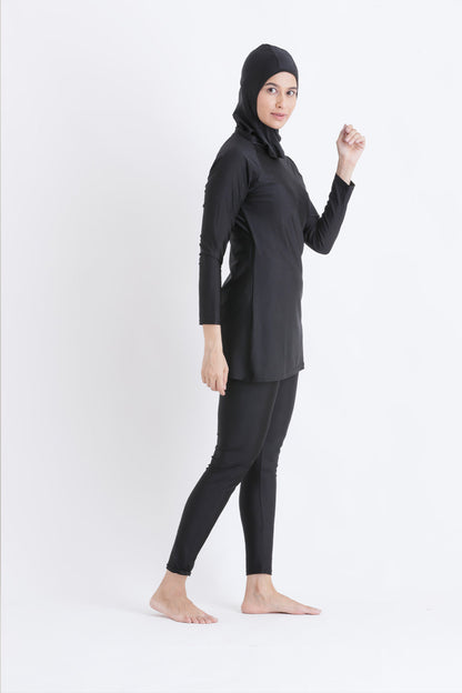 Ameera Modest Black Swimwear Set
