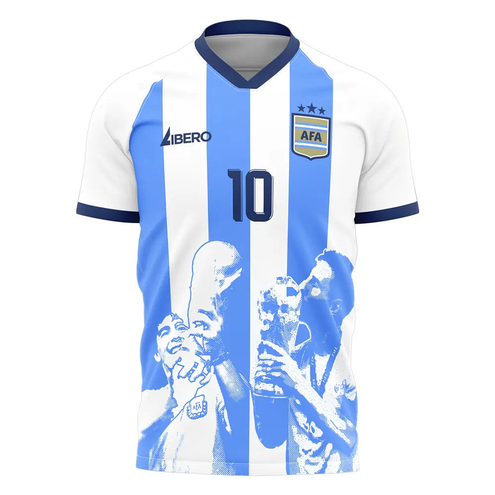 Messi x Maradona Argentina World Cup Tribute Shirt (MARADONA 10)_3