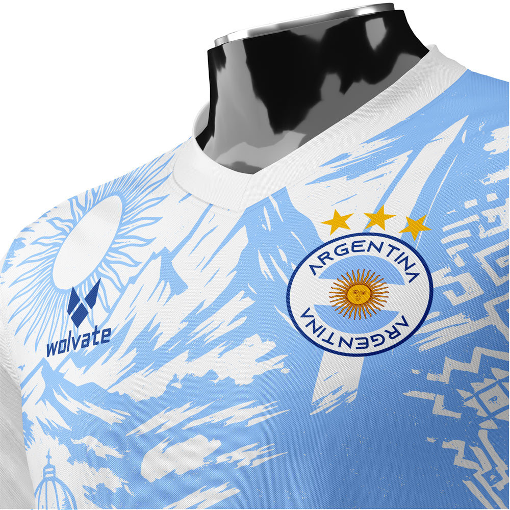 Argentina Heritage Football Jersey (Wolvate) Adult Short Sleeve_2