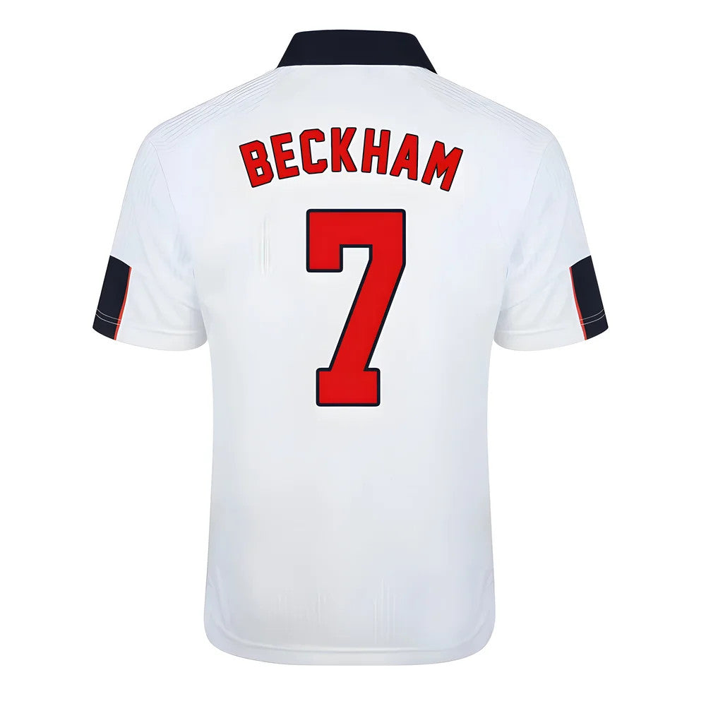 Score Draw England World Cup 1998 Home Shirt (Beckham 7)_0