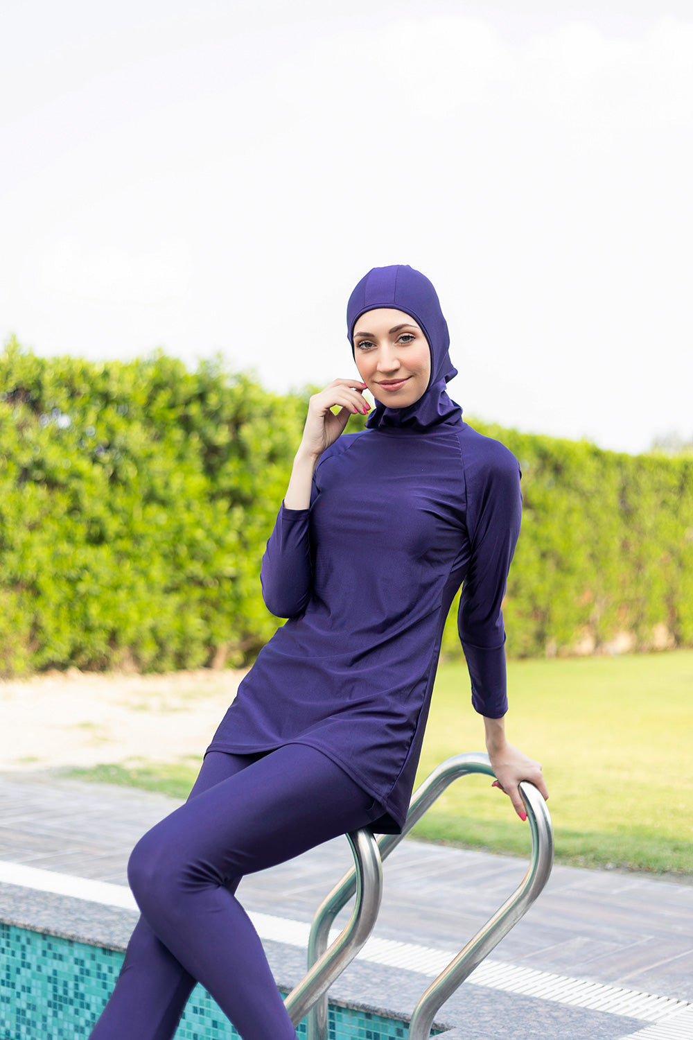 Ameera Modest Purple Swimwear Set