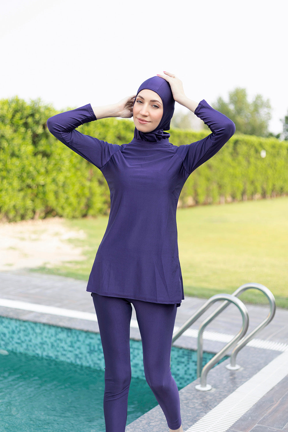 Ameera Modest Purple Swimwear Set
