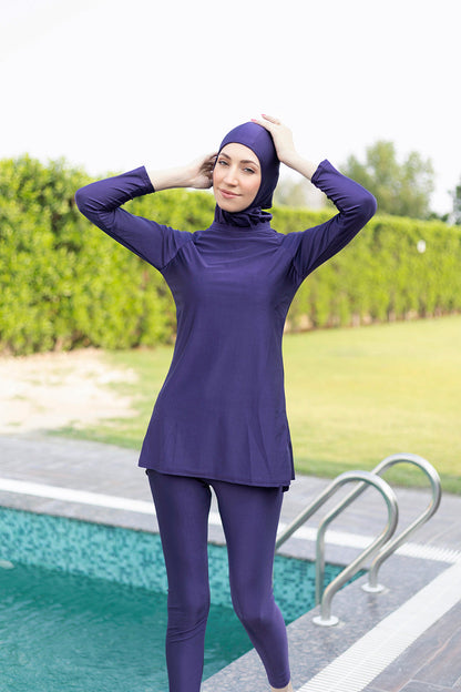 Ameera Modest Purple Swimwear Set