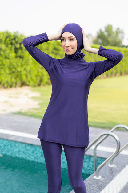 Ameera Modest Purple Swimwear Set