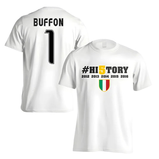 Juventus History Winners T-Shirt (Buffon 1) White - Kids_0