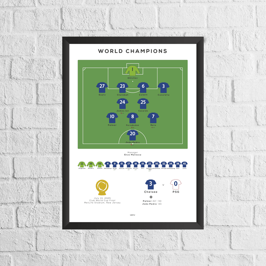 Chelsea vs PSG 2025 Club World Cup Final Print