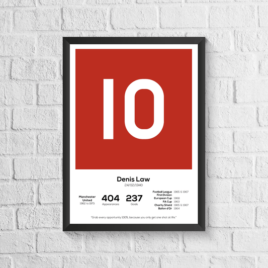 Denis Law Legend Stats Print