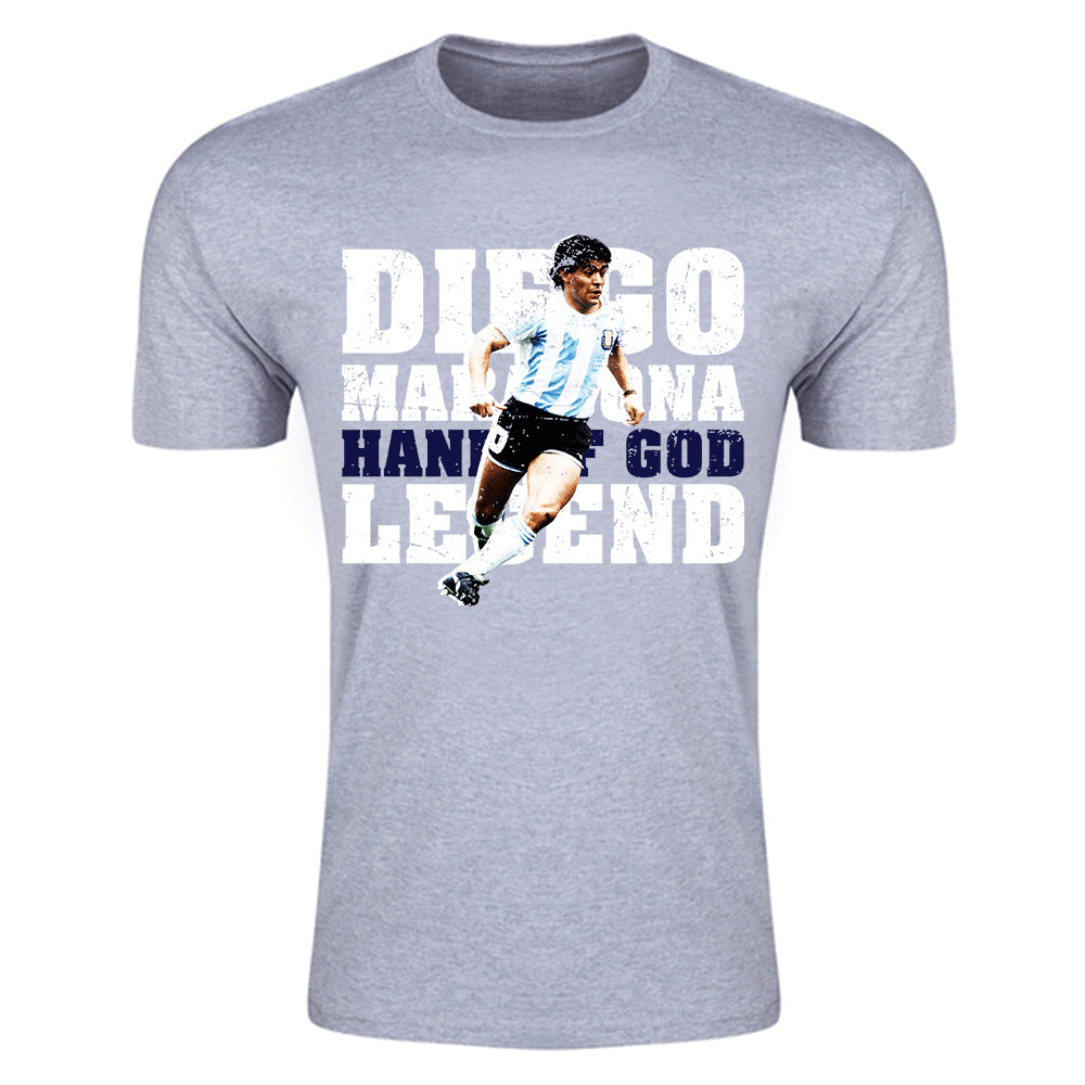Diego Maradona Hand of God Legend T-Shirt (Grey)_1
