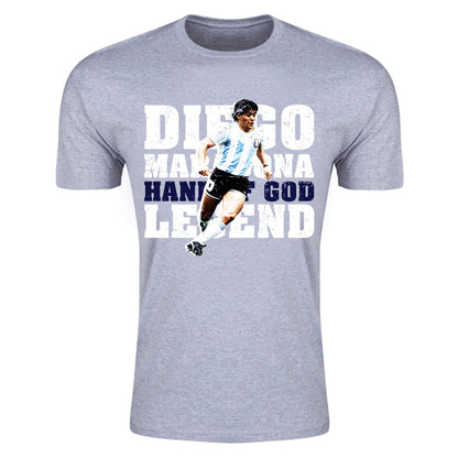 Diego Maradona Hand of God Legend T-Shirt (Grey)_1
