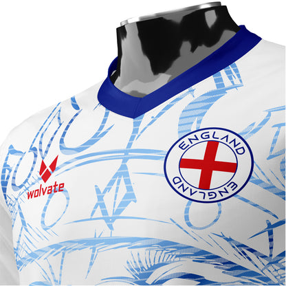 England Heritage Football Jersey White/Blue (Wolvate) Adult Short Sleeve_2