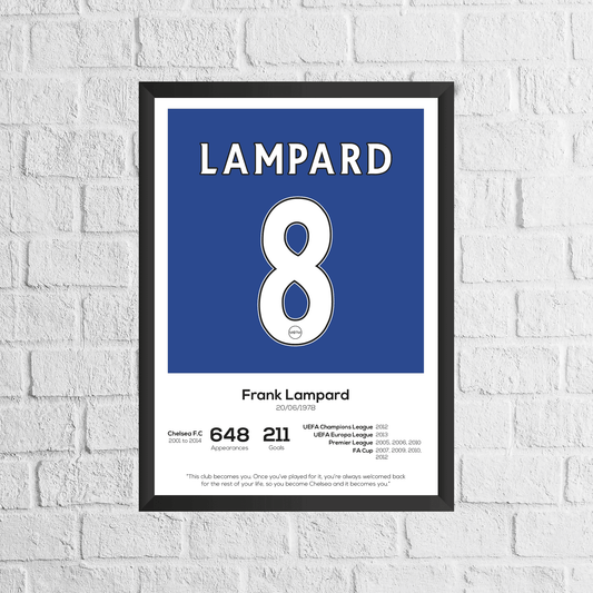 Frank Lampard Legend Stats Print