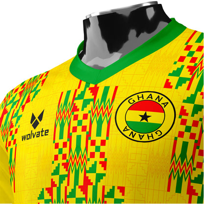 Ghana Heritage Football Jersey (Wolvate) Adult Short Sleeve_2