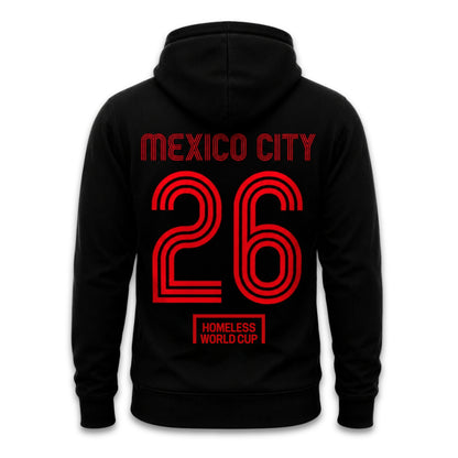 Homeless World Cup Mexico 26 Logo Black Hoodie