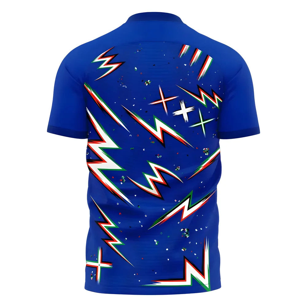 2025-2026 Italy Home Pre-Match Concept Shirt Kids Short Sleeve_1