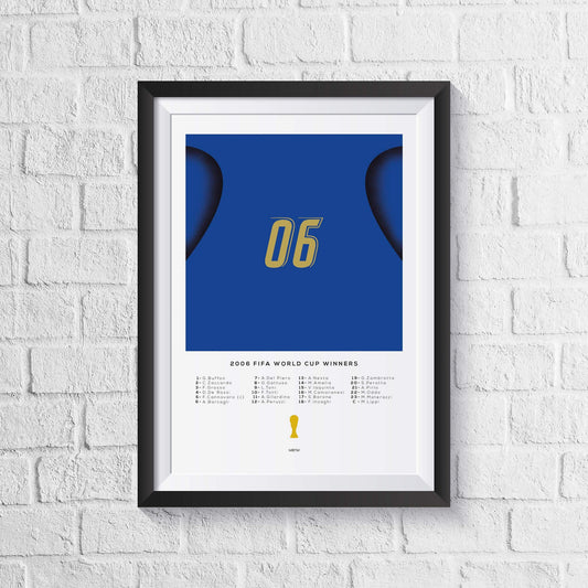 Italy 2006 World Cup Squad Print