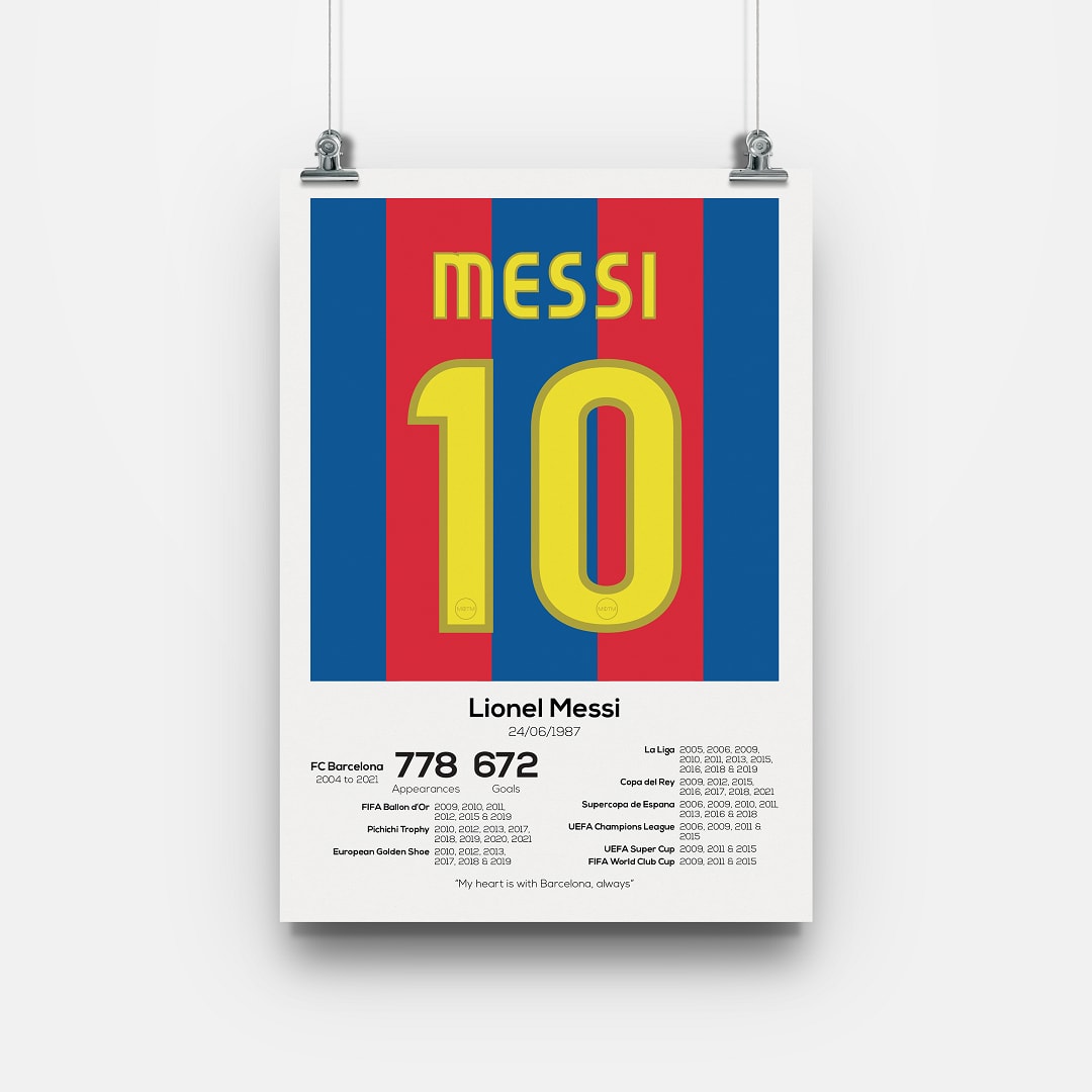 Lionel Messi Legend Stats Print