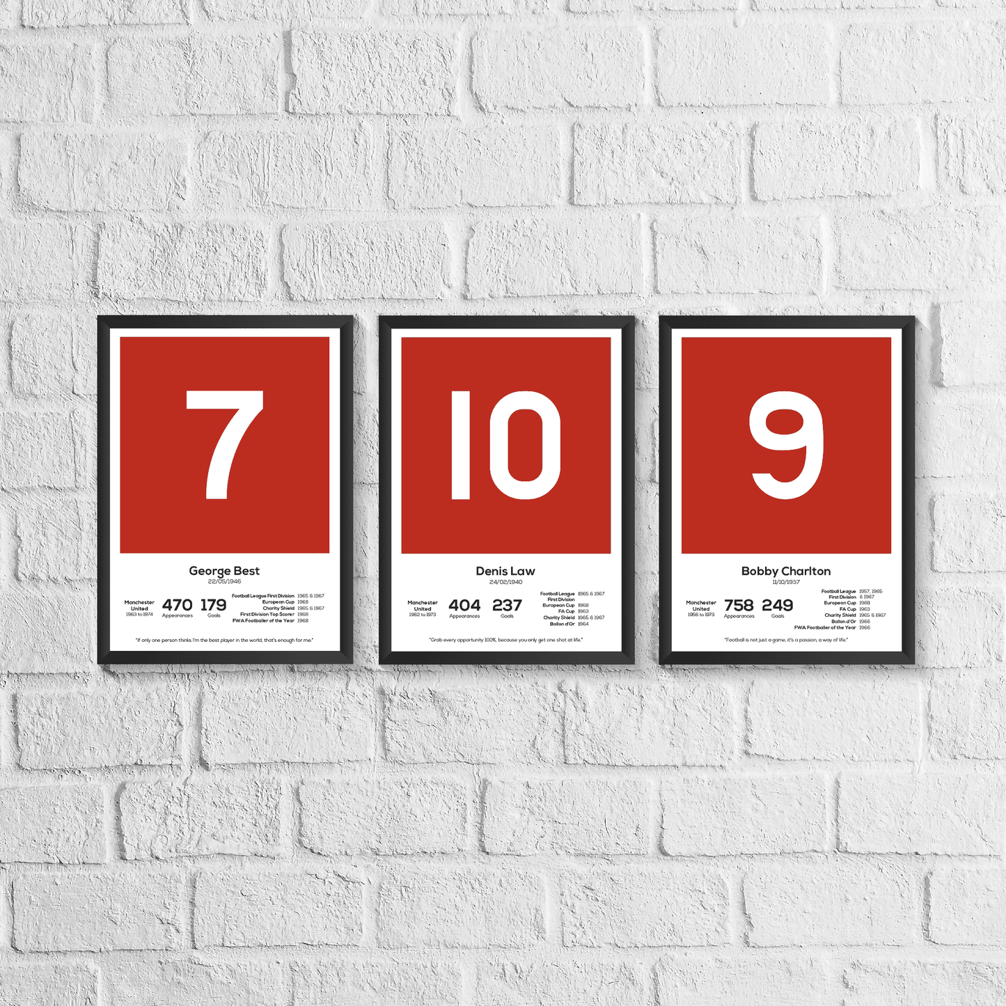The Holy Trinity Legend Stats Print Set of 3