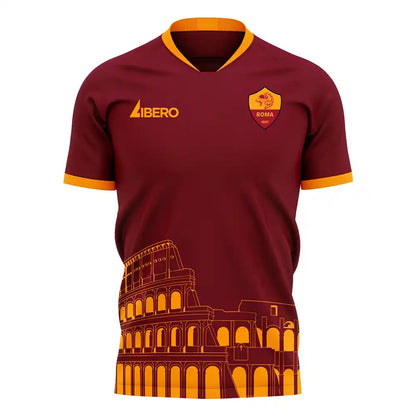 Roma 2025-2026 Home Concept Football Kit (Libero) - No Sponsor (TOTTI 10)_3