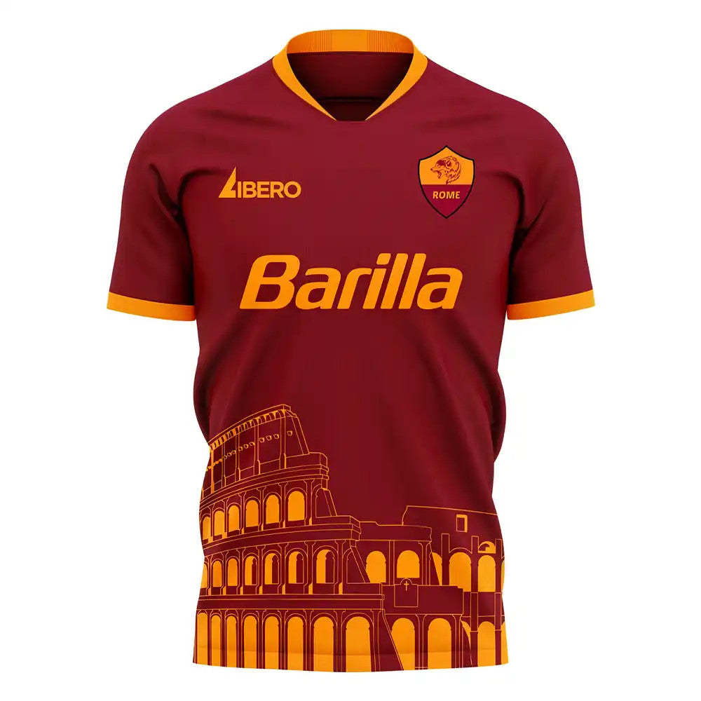 Roma 2025-2026 Home Concept Football Kit (Libero) (CAFU 2)_3