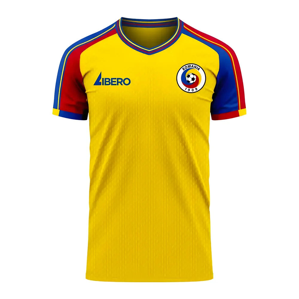 Romania 2025-2026 Home Concept Football Kit (Libero) - Kids (Long Sleeve)_0
