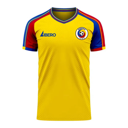 Romania 2025-2026 Home Concept Football Kit (Libero) (HAGI 10)_3