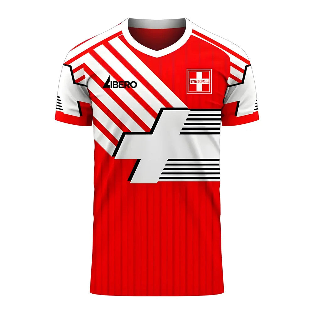 Switzerland 2025-2026 Retro Concept Football Kit (Libero) - Adult Long Sleeve_0