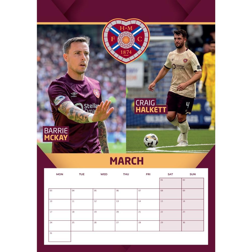 Hearts FC A3 Calendar 2025_1