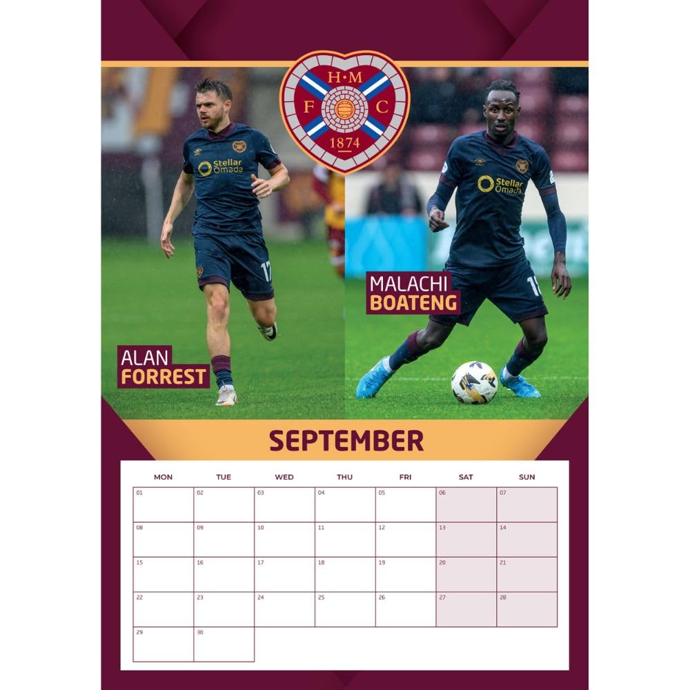 Hearts FC A3 Calendar 2025_2