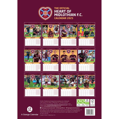 Hearts FC A3 Calendar 2025_3