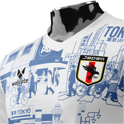 Japan Tokyo Heritage Football Jersey Blue (Wolvate) Adult Short Sleeve_2