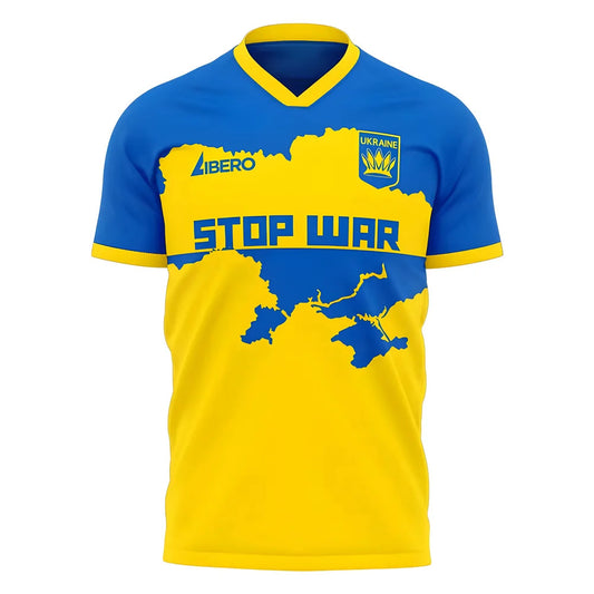 Ukraine Stop War Concept Football Kit (Libero) - Yellow_0