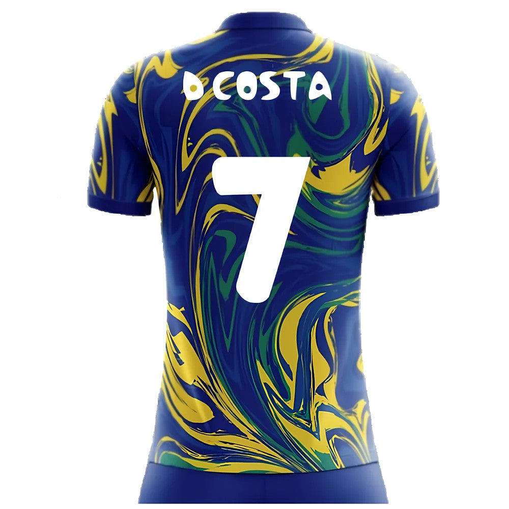 2025-2026 Brazil Away Concept Shirt (D Costa 7) - Kids_4