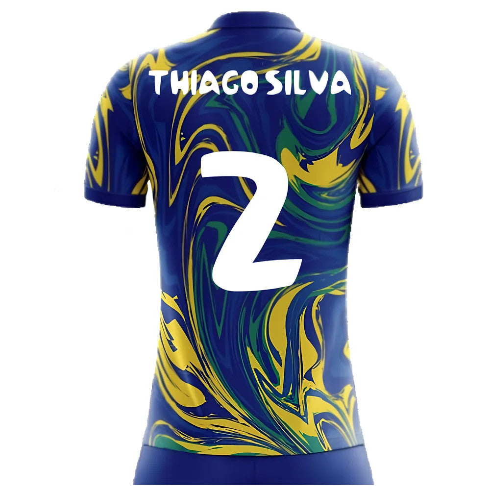 2025-2026 Brazil Away Concept Shirt (Thiago Silva 2) - Kids_4