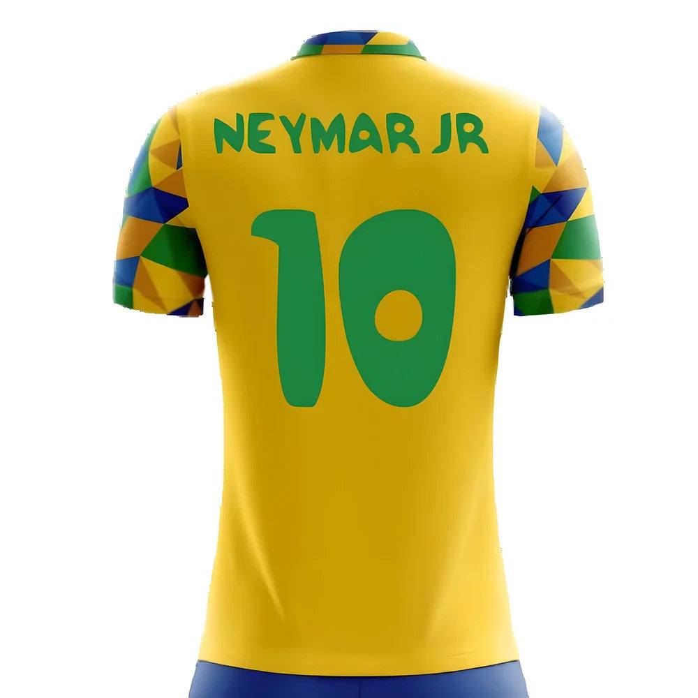 2025-2026 Brazil Home Concept Football Shirt (Neymar Jr 10) - Kids_4